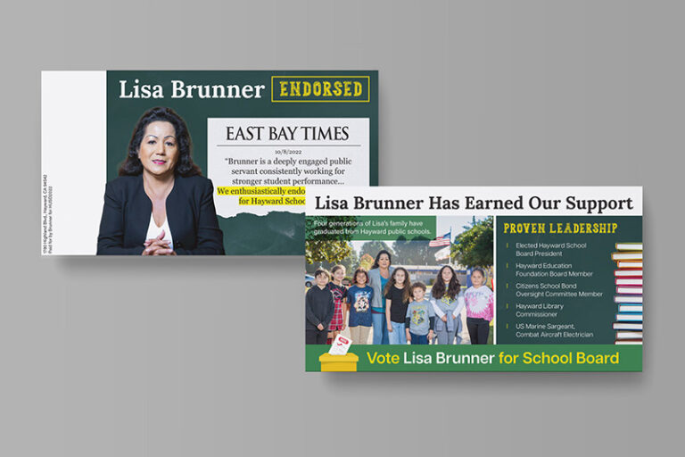 Political Campaign Direct Mail Sample – School Board Campaign – Campaign Postcard