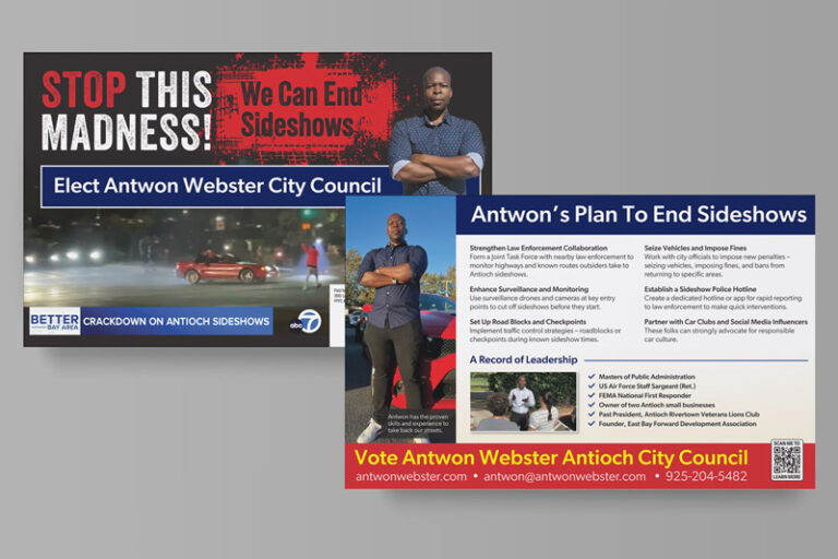 Political Campaign Direct Mail Example – City Council Campaign – Campaign Postcard