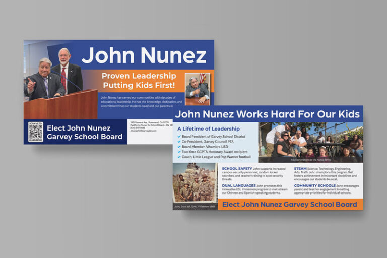 Political Campaign Direct Mail Example – School Board Campaign – Campaign Mailer