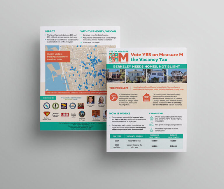 Political Campaign flyer for Measure M Ballot Measure Campaign